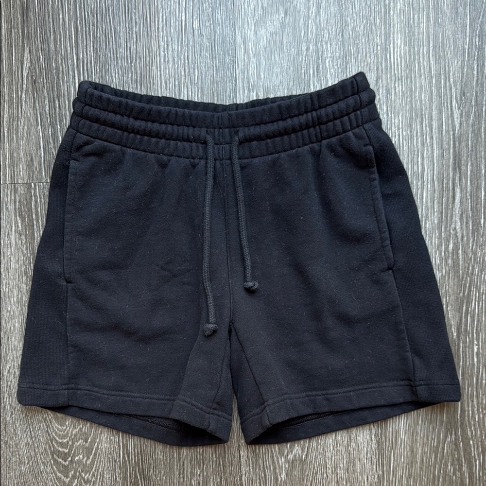 TNA Black Terry Fleece Boyfriend Shorts